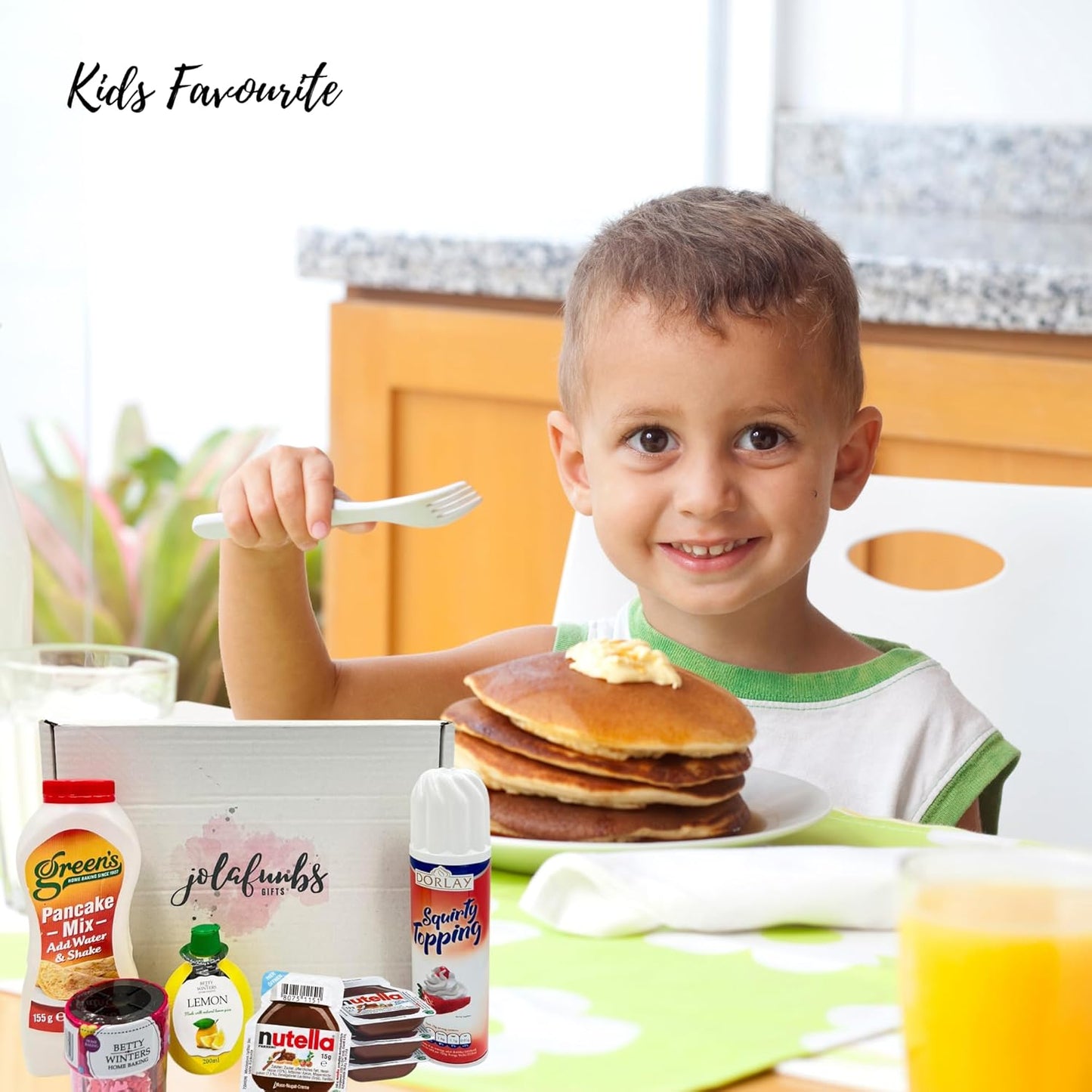 Sweet pancake kit gift with thoughtful cards