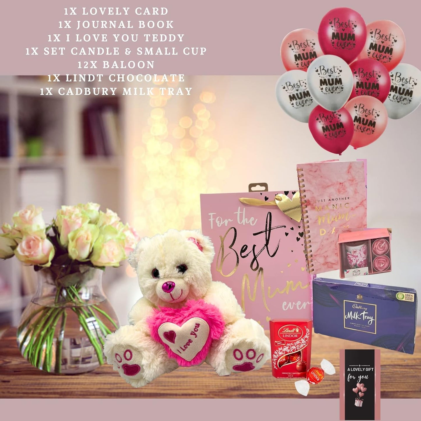 Thoughtful gift box with sweet treats designed especially for Mum
