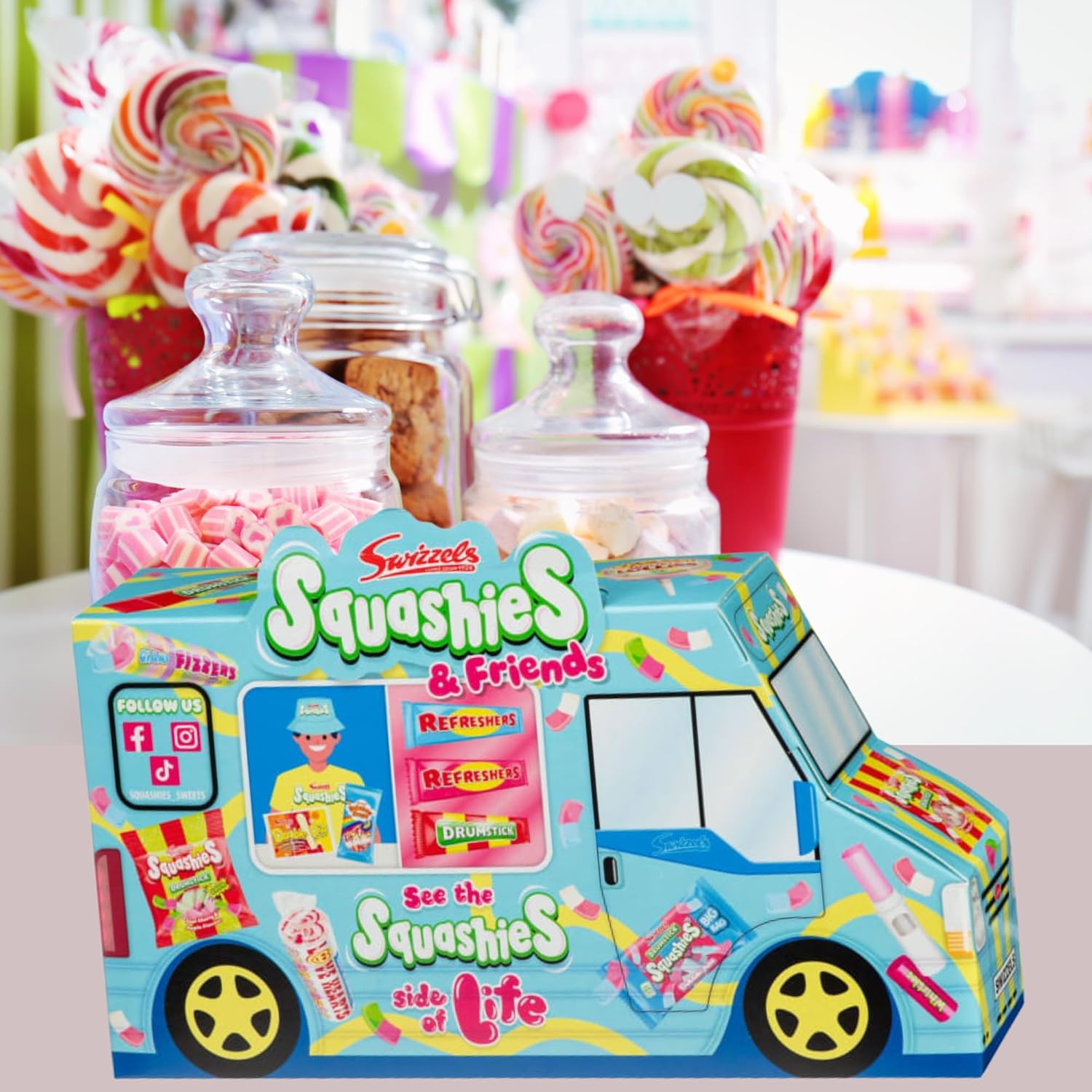 Swizzels Squashies & Friends chewy fruity sweets 405g pack