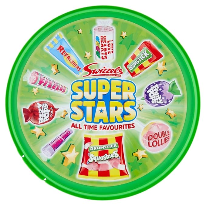 Swizzels Super Stars Variety Mix 630g assorted chewy and hard sweets