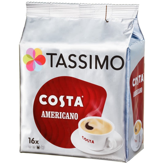 Tassimo Costa Coffee Americano Pods 16 pack for easy brewing