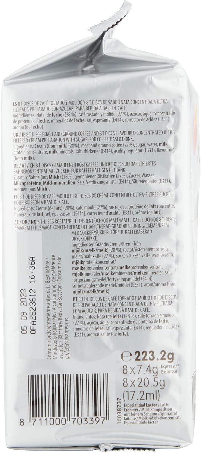 Tassimo L'OR Latte Macchiato Coffee Pods 5 pack for creamy coffee at home