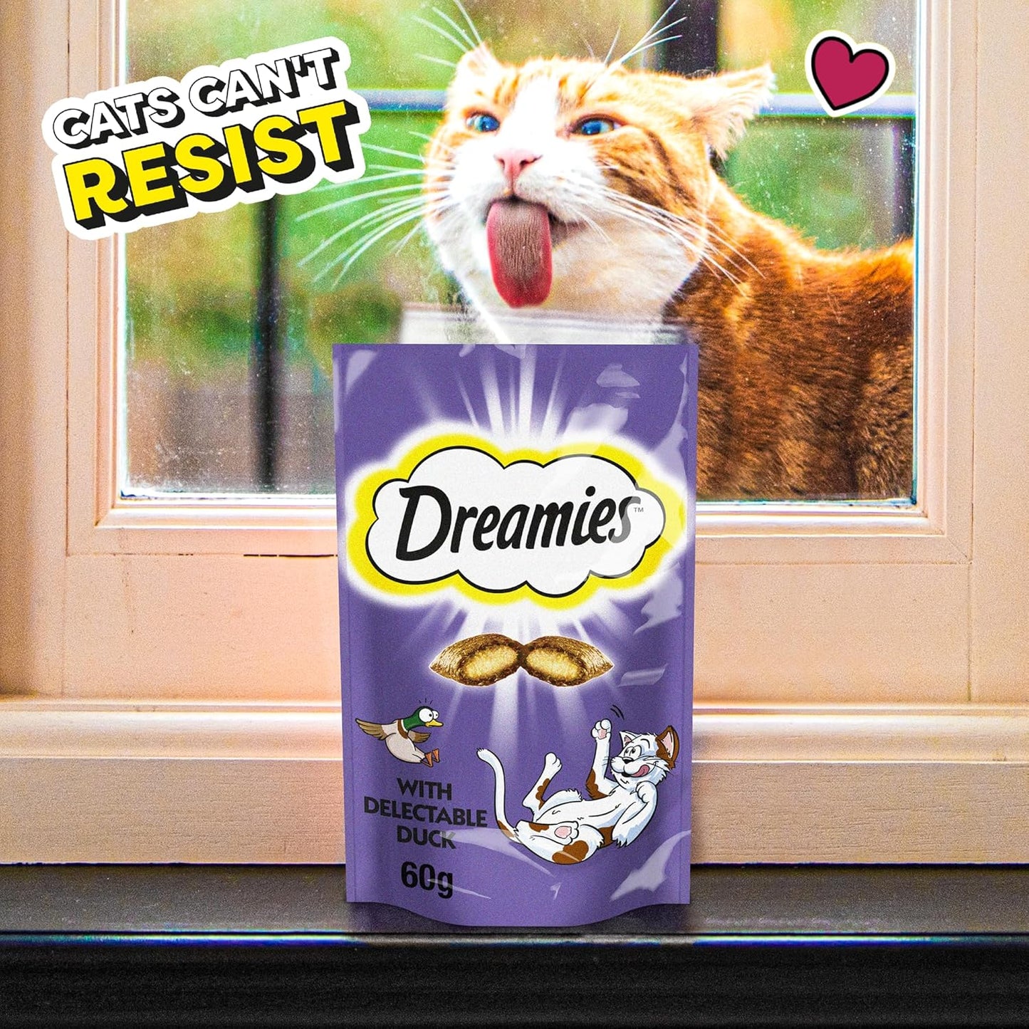 Tasty duck-flavoured cat treats multipack