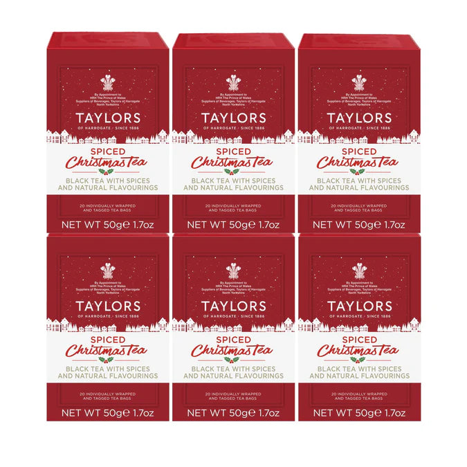 Taylors of Harrogate Spiced Christmas Tea 6x20 envelope tea bags