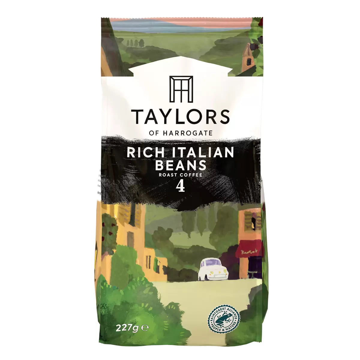 Medium-dark roast 100% Arabica coffee beans