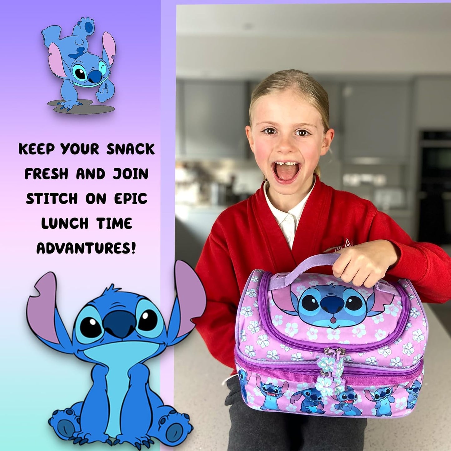 Double layer lunch box for kids with thermal lining