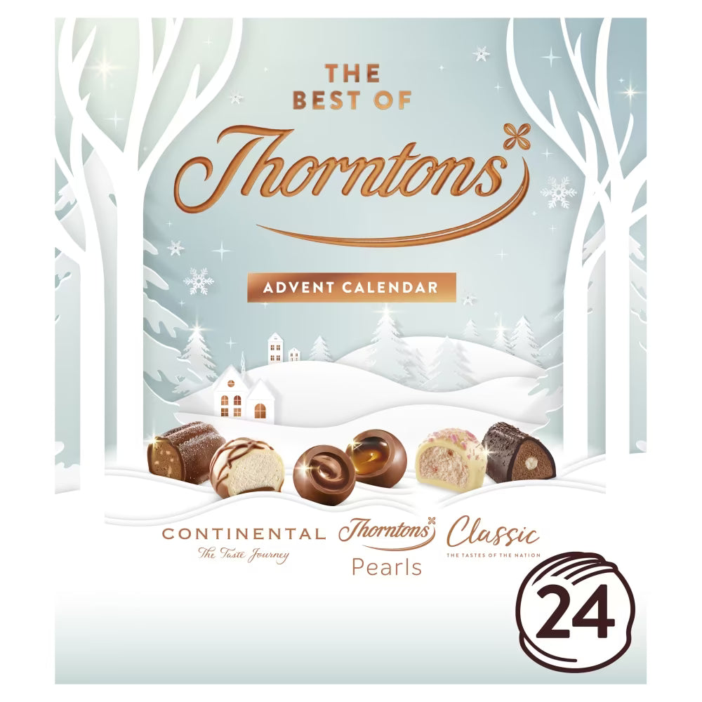 24 chocolates in 12 flavours for a festive Christmas countdown