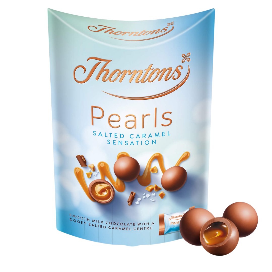 Box of mixed chocolate treats featuring Thorntons finest
