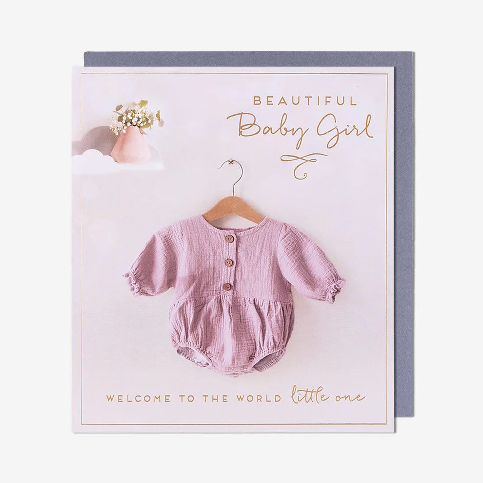 Perfect baby girl gift idea – a charming newborn card to celebrate the arrival of a little one with love and joy.