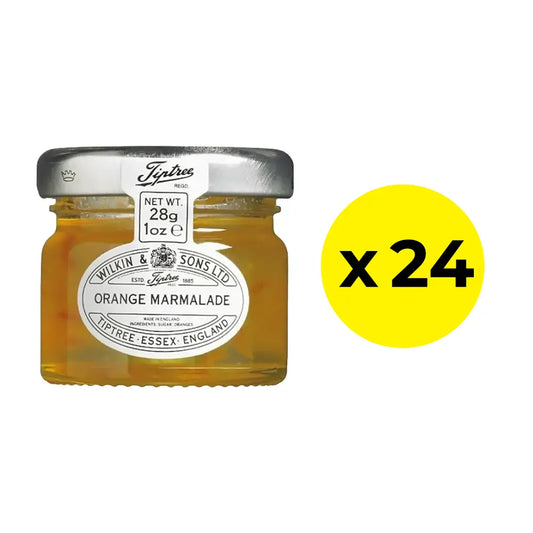 Tiptree Marmalade Mini Jars 28g, pack of 24, fine-cut Seville orange marmalade