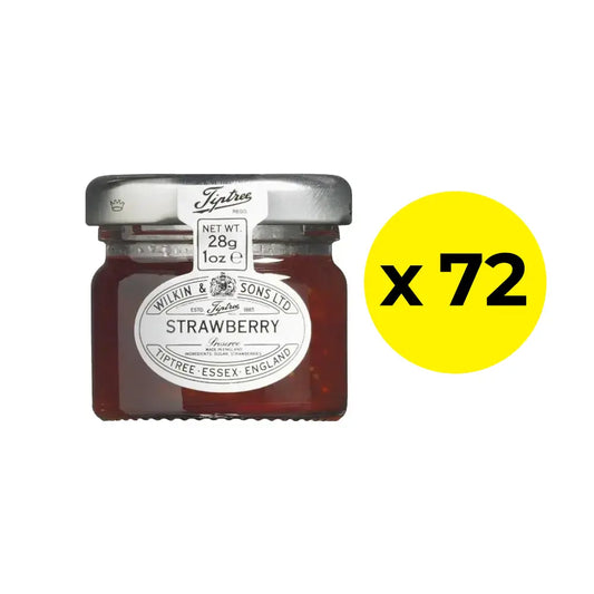 Tiptree Strawberry Jam 28g Mini Jars 72-pack for hospitality