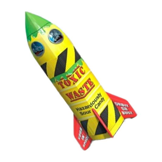 Toxic Waste Rocket 126g rocket-shaped gift box with sour sweets