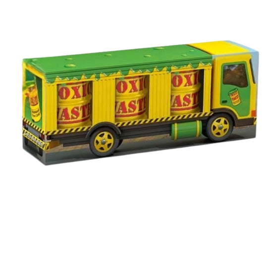 Toxic Waste Yellow Drum Truck 126g with five ultra sour flavours