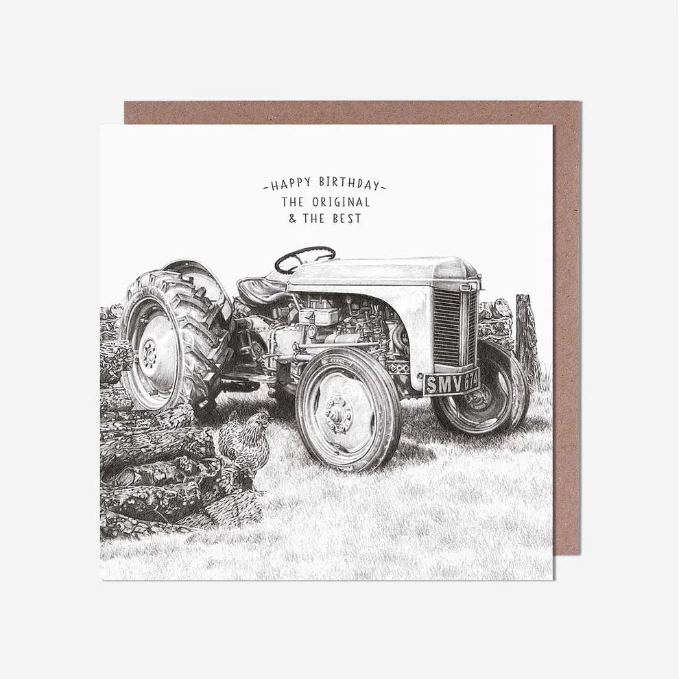Tractor Original And The Best Pencil Drawing Birthday Card, a trend birthday card featured among popular birthday card greeting cards and greeting cards near me.