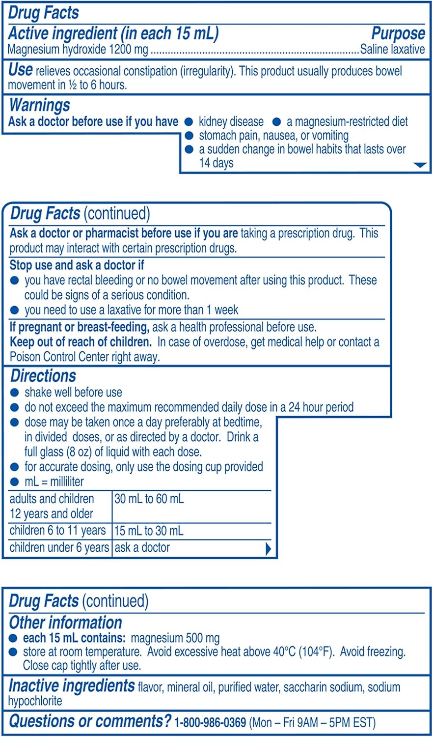 constipation relief medicine phillips mint 355ml