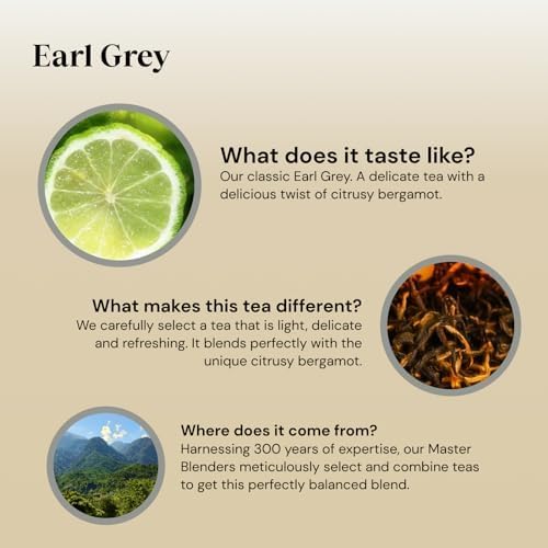 Classic Earl Grey flavour with citrus notes