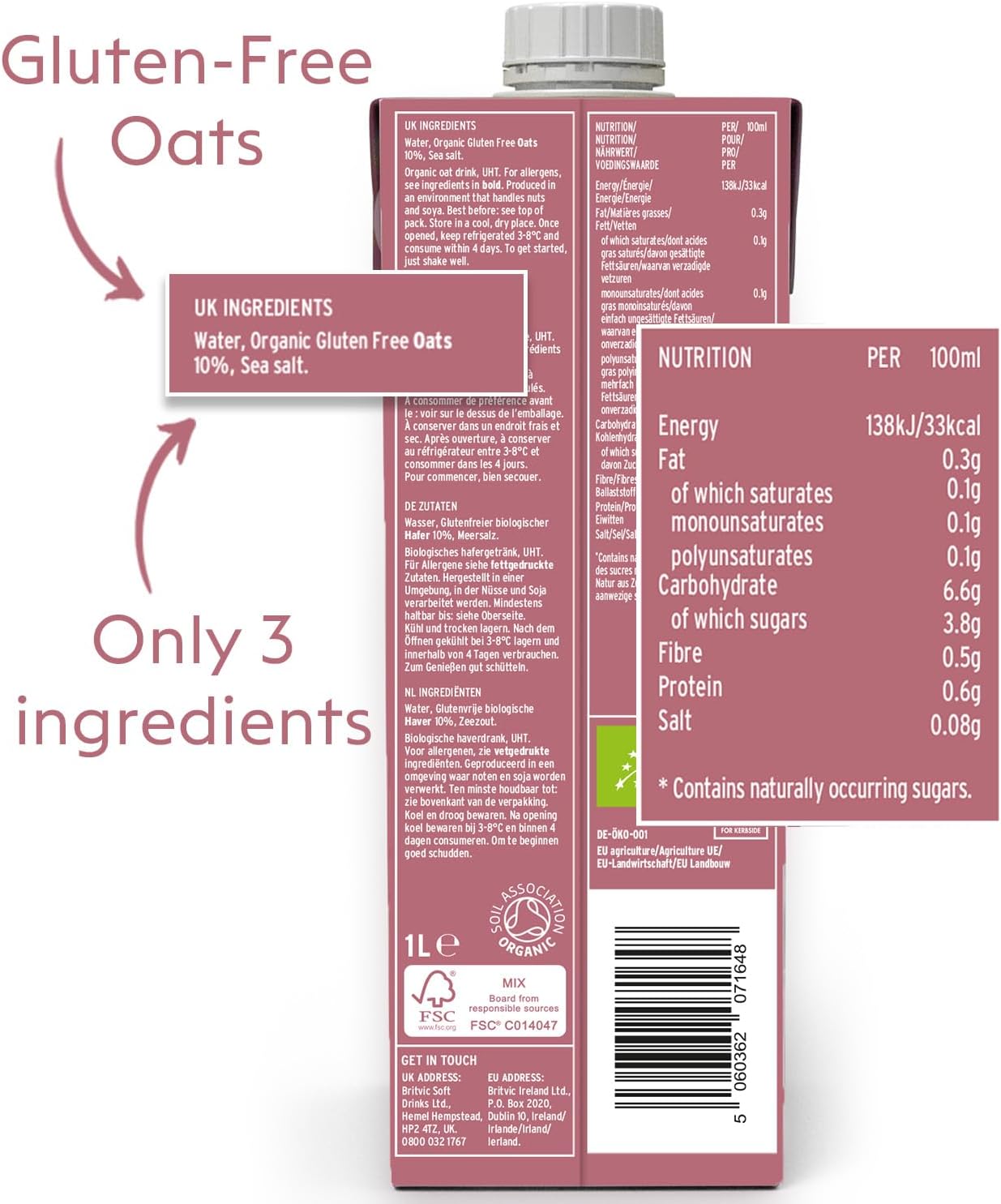 unsweetened oat milk organic plenish non dairy 8 pack for coffee or cereal