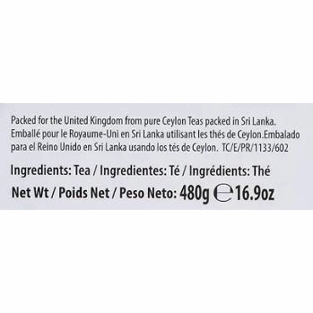 Vegan and gluten free English Breakfast tea