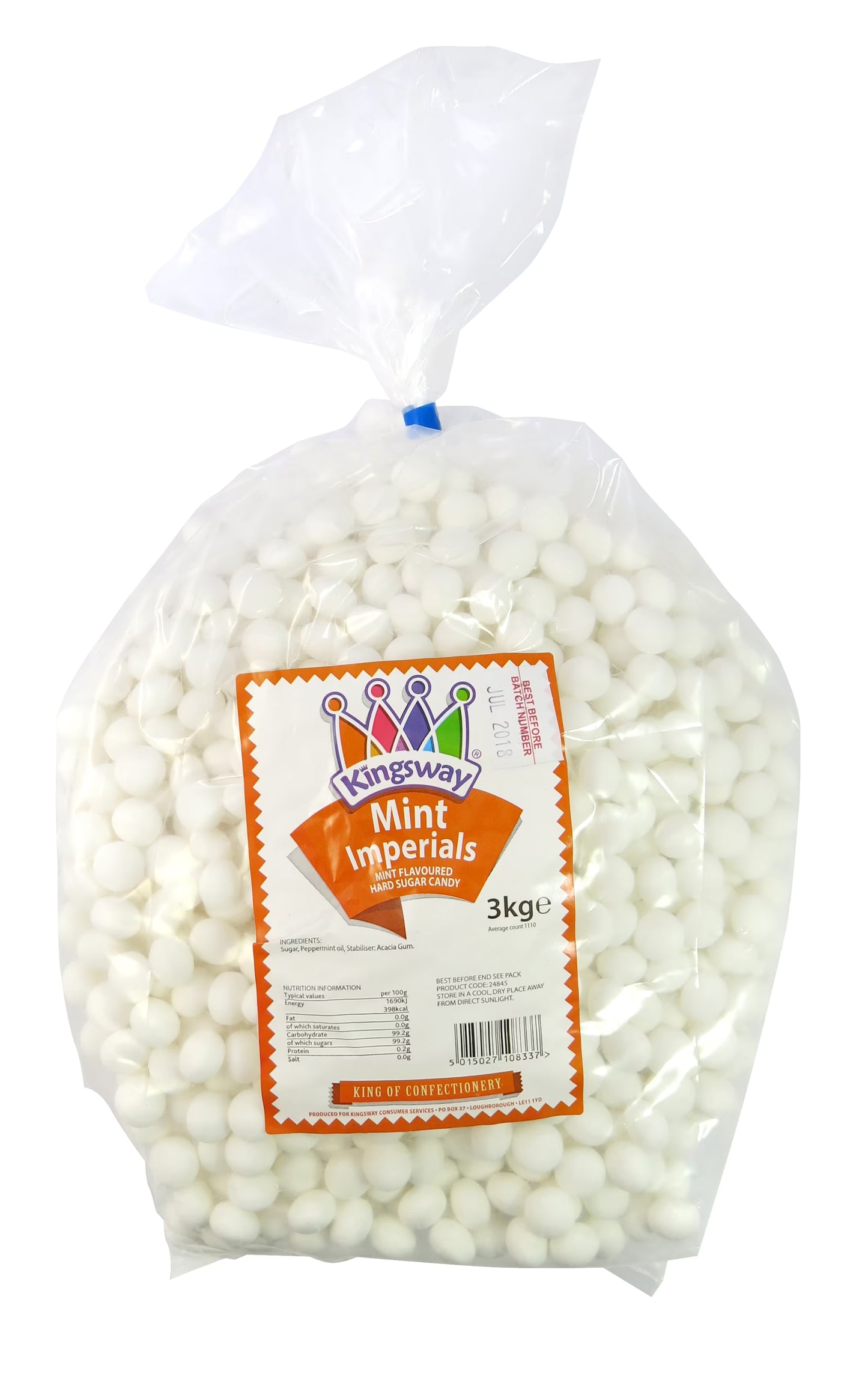 Vegan-friendly gelatine-free mint sweets