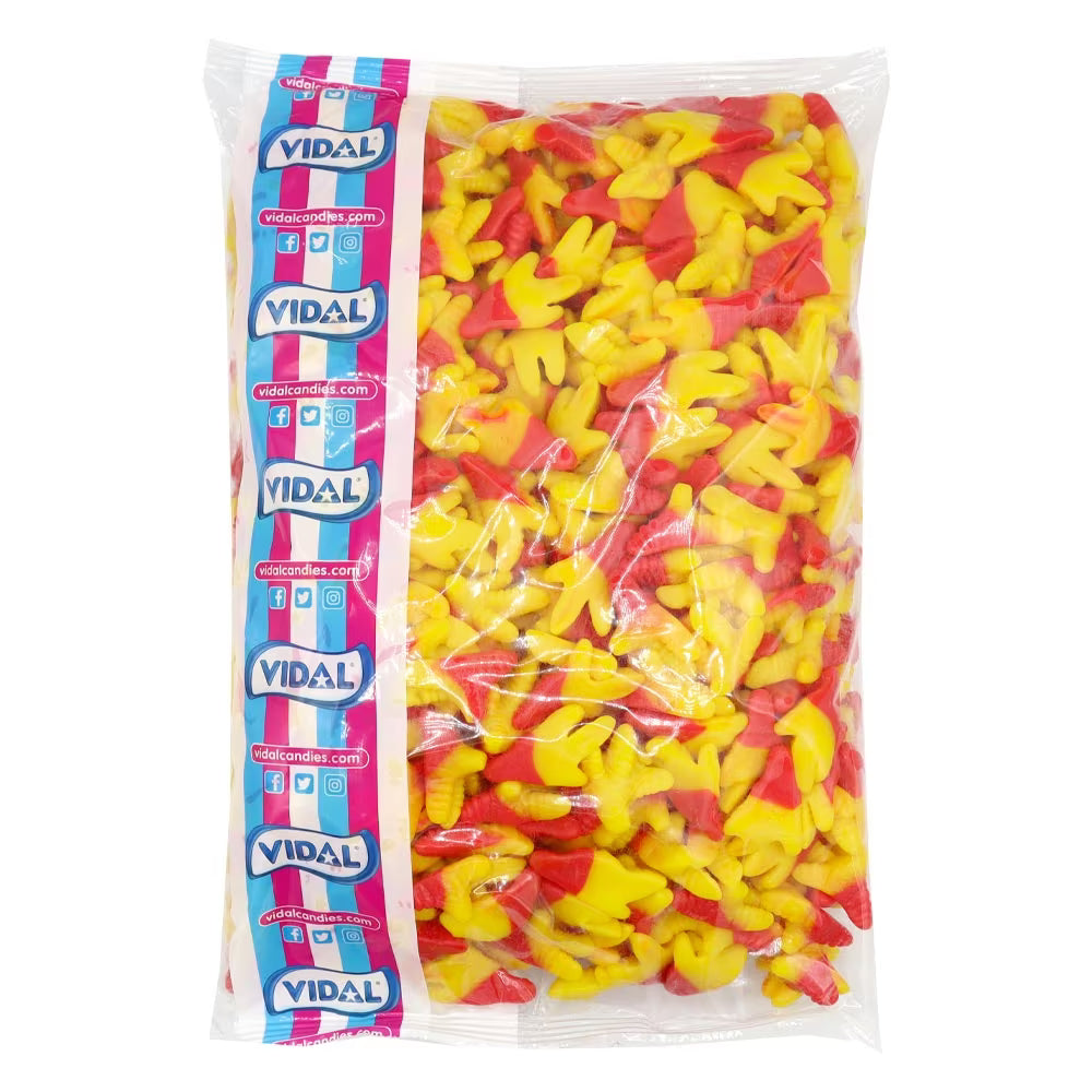Fruity Vidal Chicken Feet jelly sweets in a 3kg bulk bag