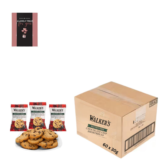 Walkers gluten free chocolate chip shortbread 60 x 30g