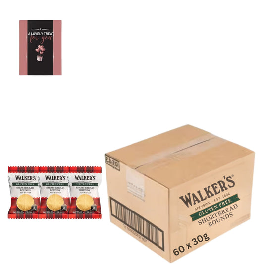 Walkers gluten free shortbread rounds bulk 60 x 30g