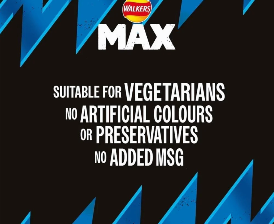 Vegetarian-friendly crisps with no artificial colours or MSG