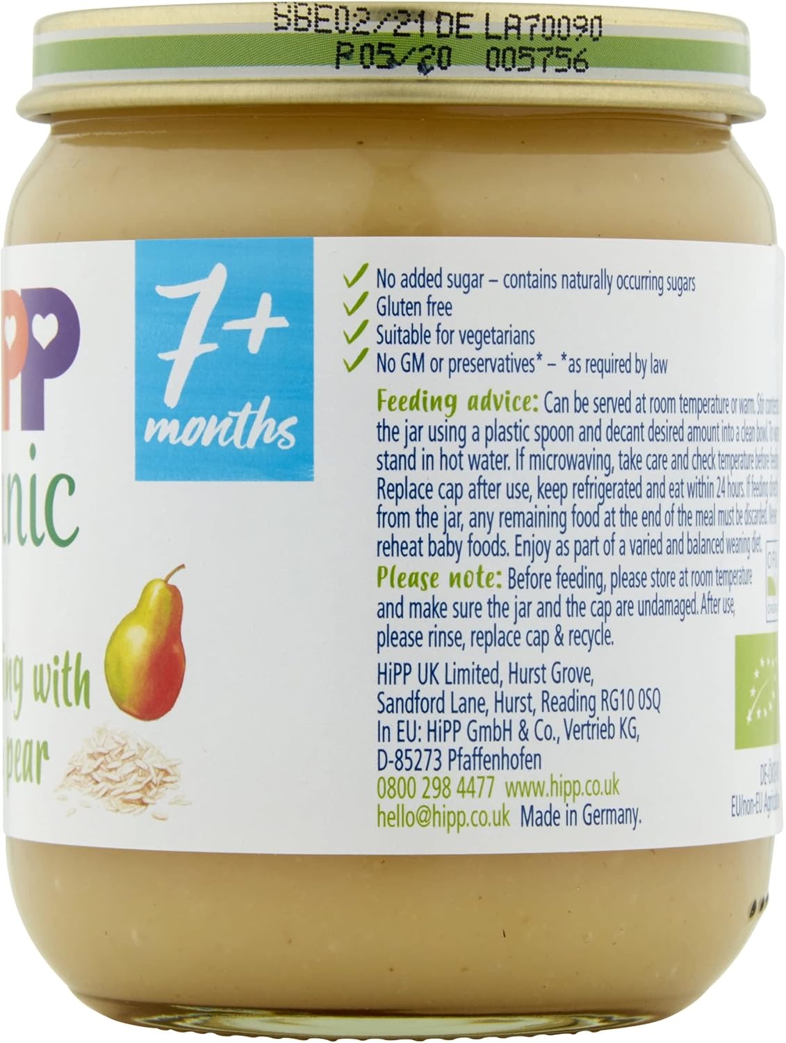 hipp baby pudding with fruit and rice