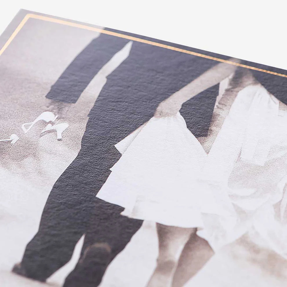 Premium wedding card with heartfelt message wishing a lifetime of beautiful forevers