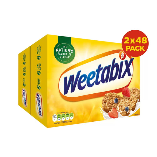 Weetabix Wholegrain Cereal 2 x 48 Pack front packaging