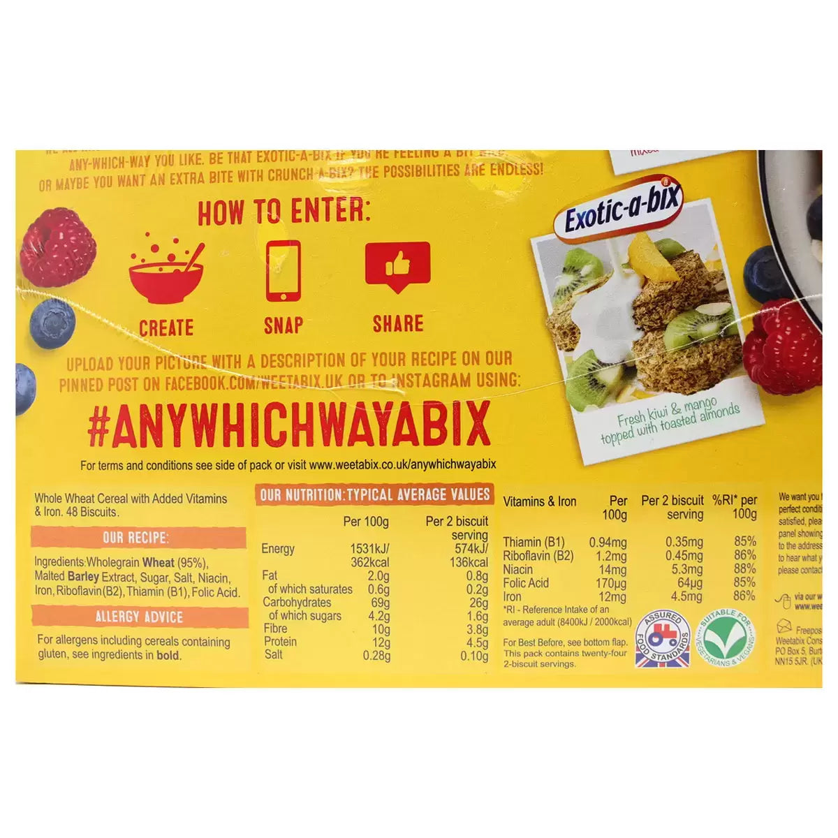 Nutritious Weetabix cereal providing all-day energy