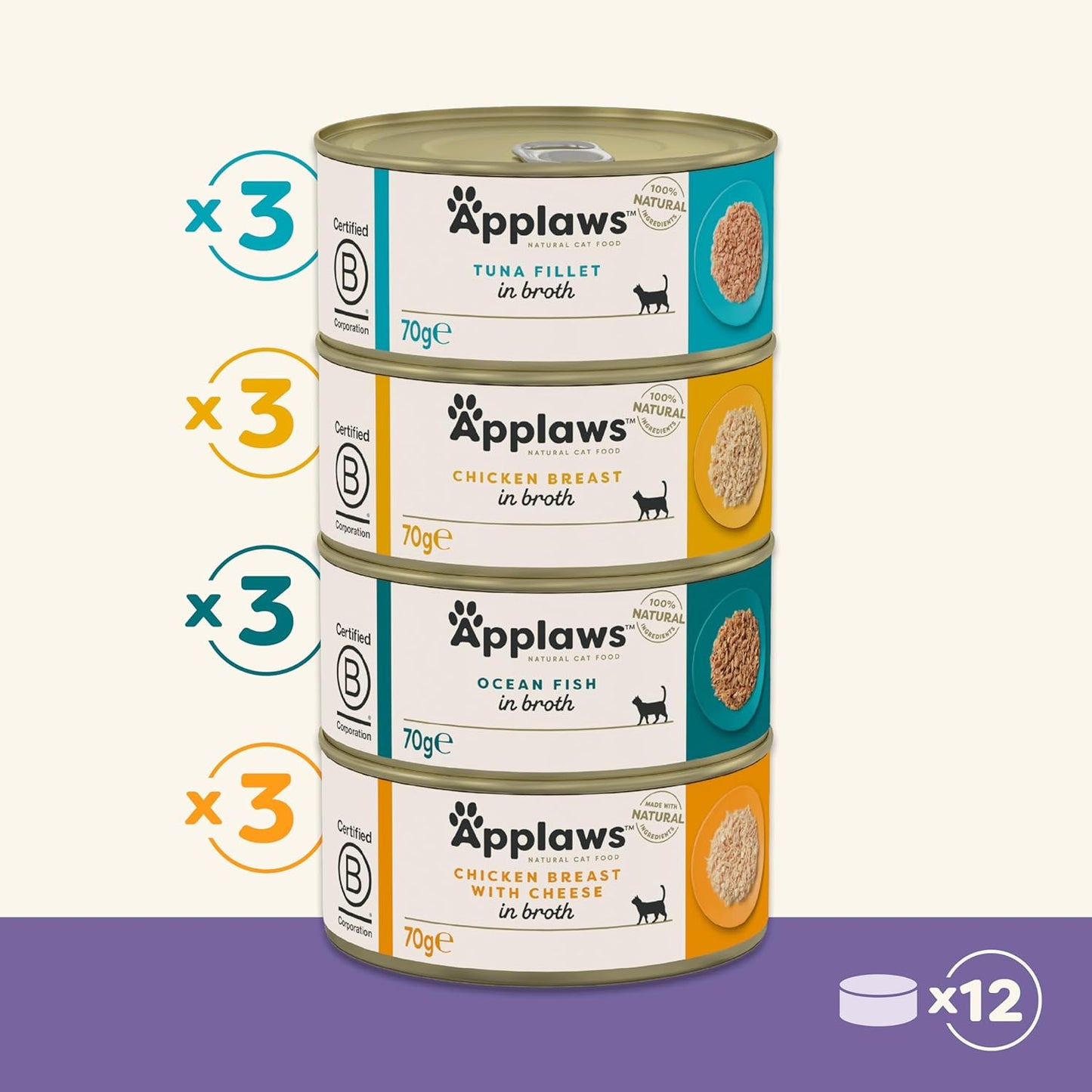 natural wet cat food tins with real meat
