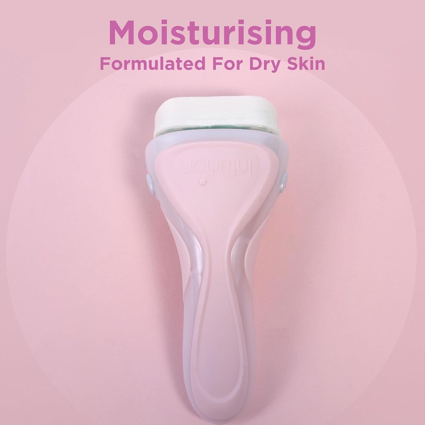 Wilkinson Sword Intuition Ultra Moisture Razor Handle for Women – No Shave Gel Needed, Ergonomic Design