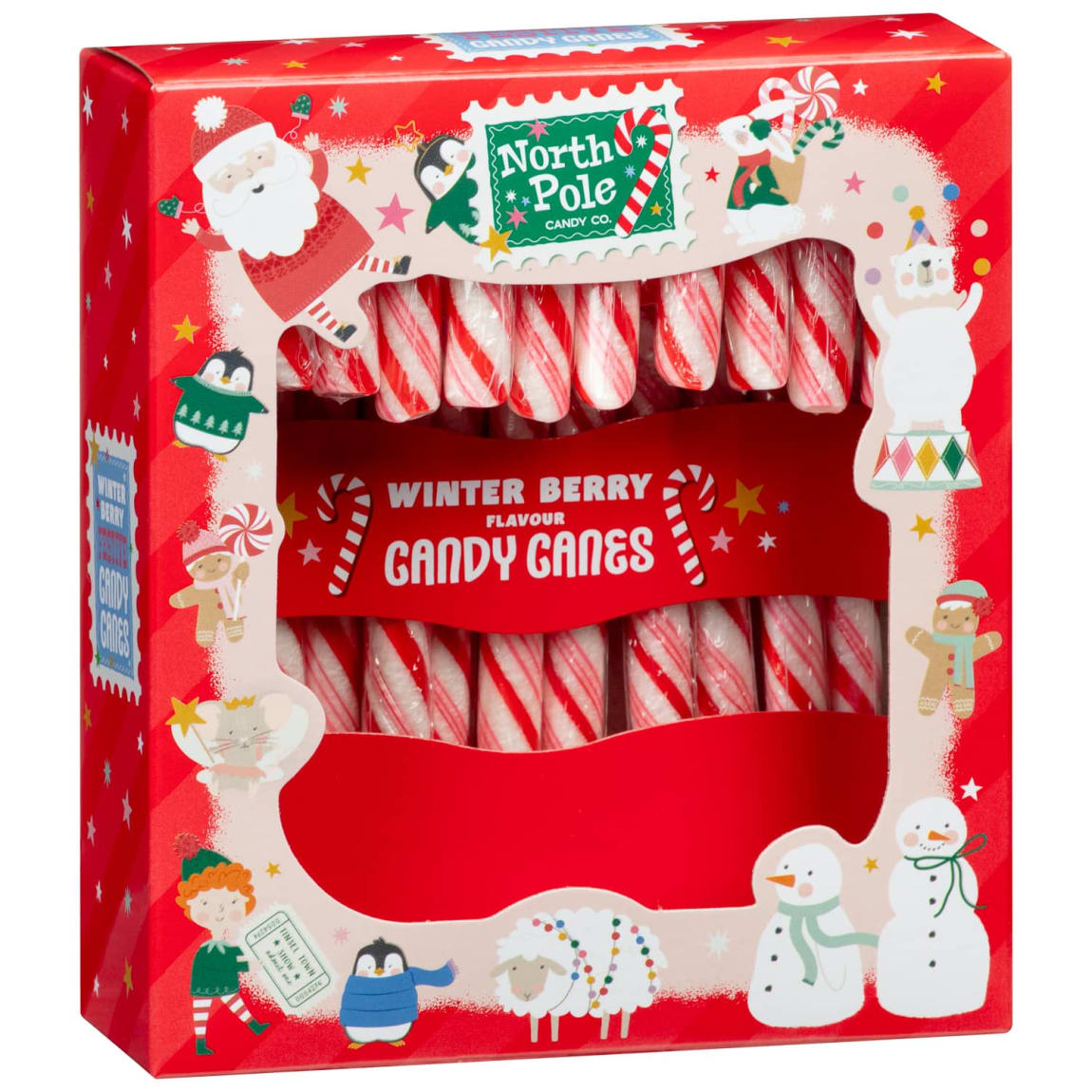 Winter berry candy canes for Christmas tree decorations