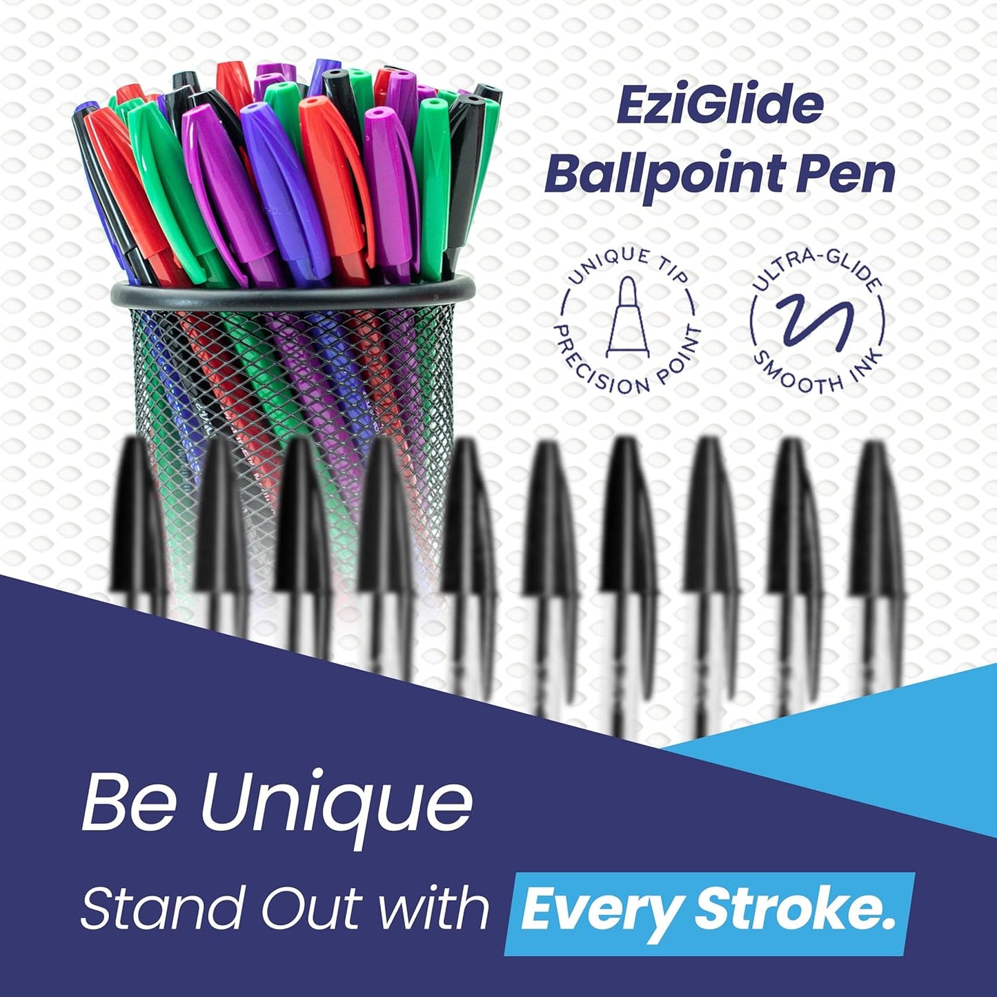 1.0mm medium point black pens for consistent writing