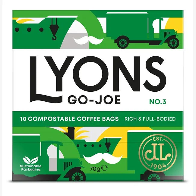 Lyons Go-Joe coffee bags retail pack of 4 x 10 single-serve bags