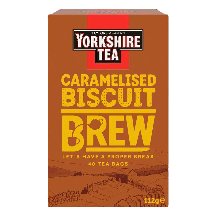Yorkshire Tea Caramelised Biscuit Brew 40 tea bags for sweet, proper tea