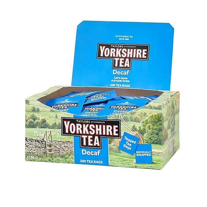 Decaf envelope tea bags with string & tag for easy brewing
