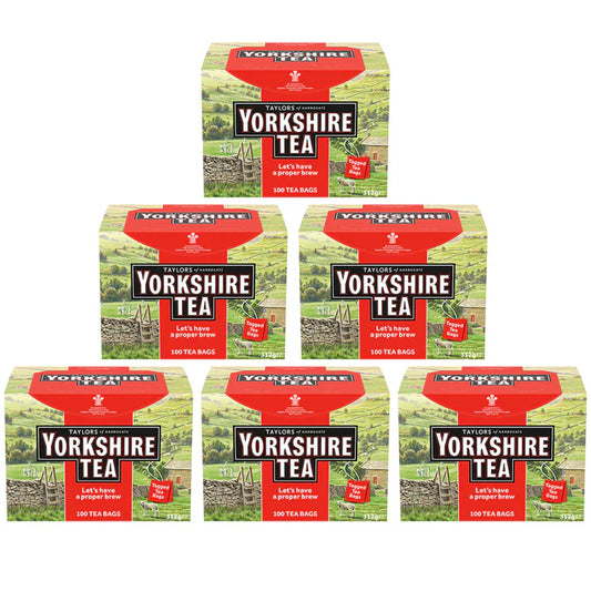 Yorkshire Tea 6x100 String & Tag Tea Bags Pack