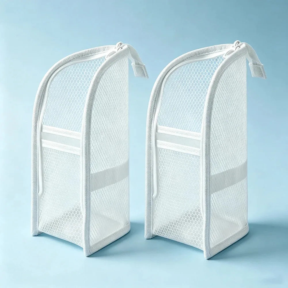 Multi-pack standing mesh bathroom organisers for toiletries