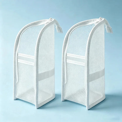 Multi-pack standing mesh bathroom organisers for toiletries