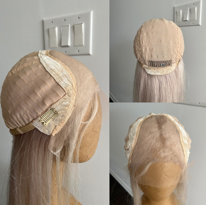 Glueless lace wig cap with breathable design