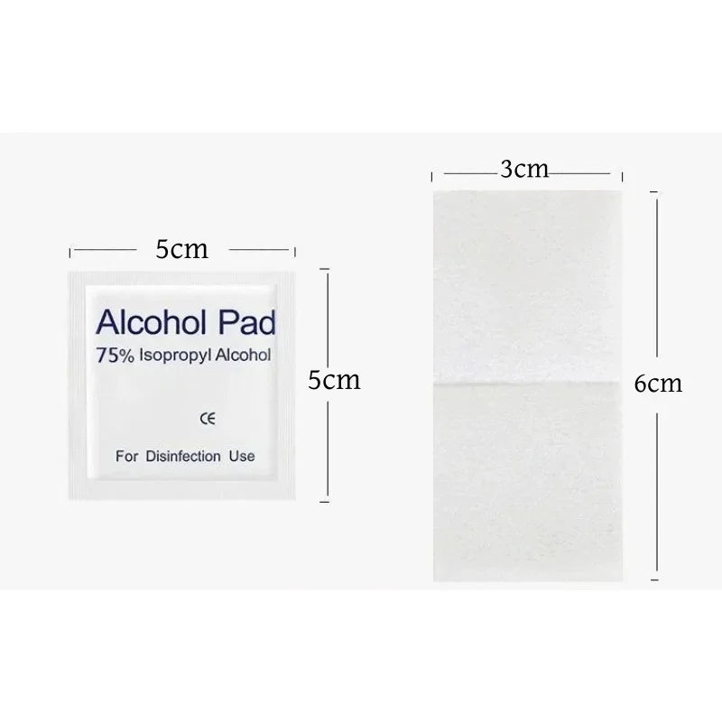 Portable alcohol cleaning wipes in 100 piece pack