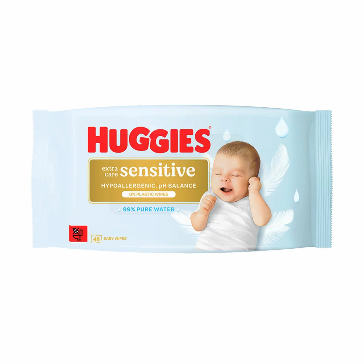 Baby wipes with 99% pure water for gentle cleaning