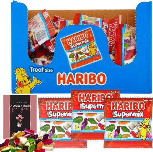Haribo Mini Bags 100 Sweets Gift Box with Greeting Cards