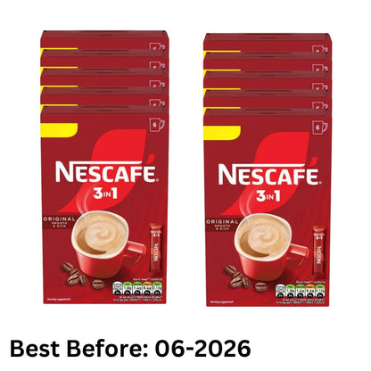 Nescafé 3 in 1 Original Coffee Sachets 6 Cups Bulk
