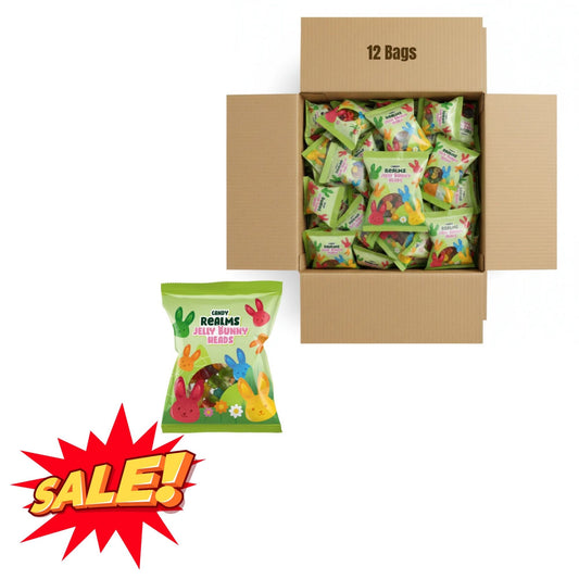 Candy Realms Jelly Bunny Heads 170g Fruit Flavoured Sweets