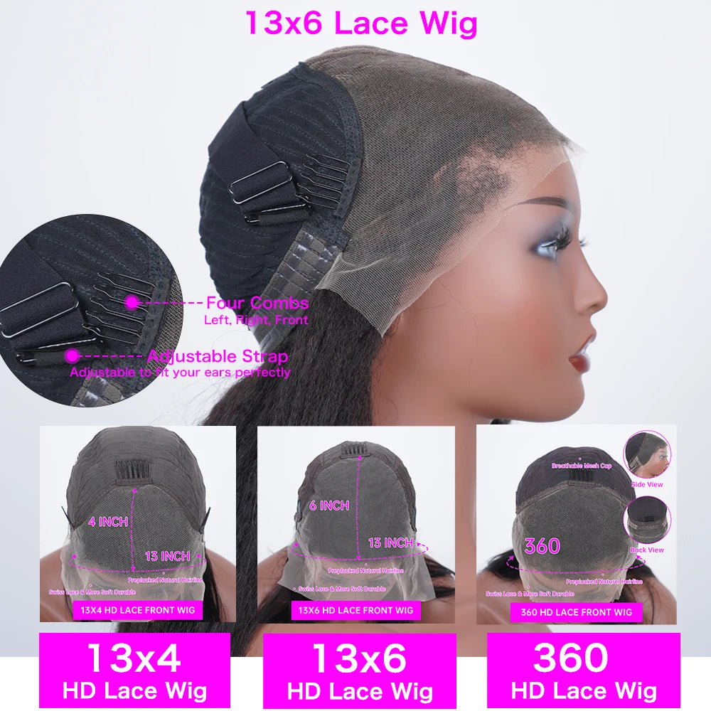 40 inch premium straight human hair wig