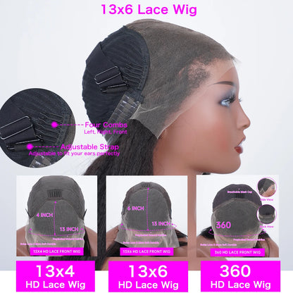 40 inch premium straight human hair wig