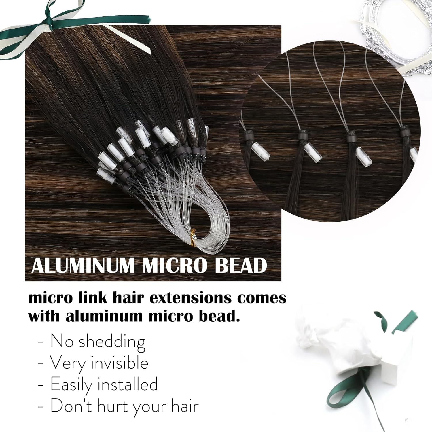 Real human hair micro loop extensions 50g pack